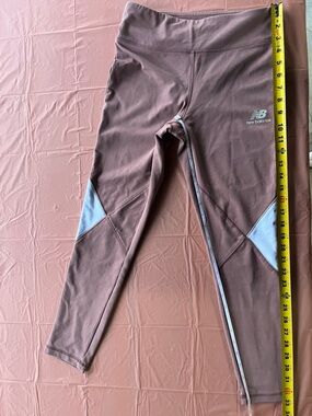 New Balance Kids' Mauve and Light Blue Athletic Leggings